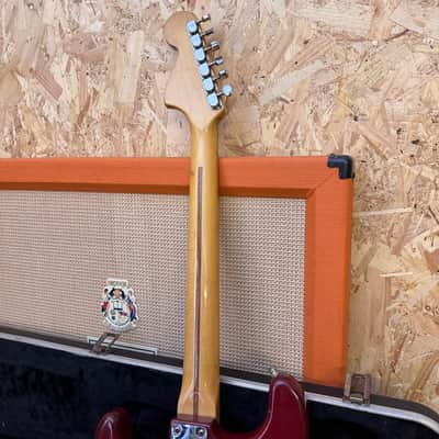 Vintage 1981 Fender Stratocaster USA Translucent Red Kahler Guitar OHSC 1970s image 14