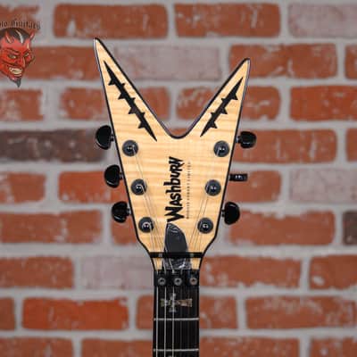 Washburn Boogie Street Guitars Limited The Cross Dimebag Darrell Signature Flame Maple Top Natural 2004 w/OHSC (Artist Owned) image 9