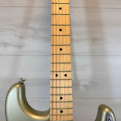 Unknown Custom S-Type Electric Guitar Champagne Metallic | Mighty Mite Robert Cray Neck | Lace Sensor Burgundy Pickups | DiMarzio DP226 Billy Corgan Bridge image 5