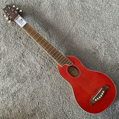 Washburn Rover RO10SK 34 Inch Travel Guitar in Red, Spruce Top, Rosewood Fingerboard image 4