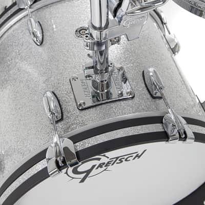 Gretsch GR808.037 GB-J483-012 Shell set USA Brooklyn 18" BD Sparkling Silver image 8