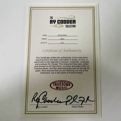 Jerry Jones Coral Sitar Electric Guitar - Owned by Ry Cooder w / COA & VIDEO image 2