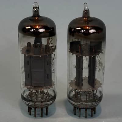 1960s General Electric 12BH7 (x2) Matched Pair Vintage GE Halo Getter Tube! T440 image 4