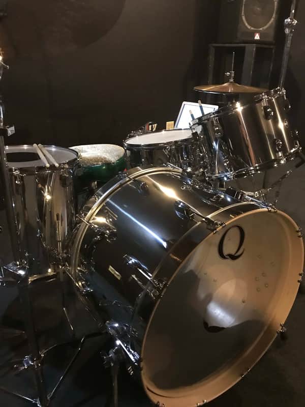 Q Drum Co. Chrome Over Maple Custom Drum Set (24x16", 13x9", 16x16") image 1