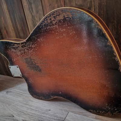 #202612 :: Baldman Jazzmaster double bound set (body + neck)in Relic Sunburst :: Aged Vintage Roadworn image 6