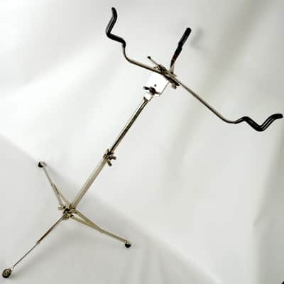 Gretsch Flat-Base Nickel Snare Drum Stand#4983 Flush Tripod Vintage Late 50s USA image 1