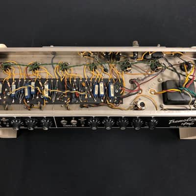 1963 Fender Tremolux Amp Head Only (Blackface AA763) Owned by Ian D'Sa of Billy Talent image 8
