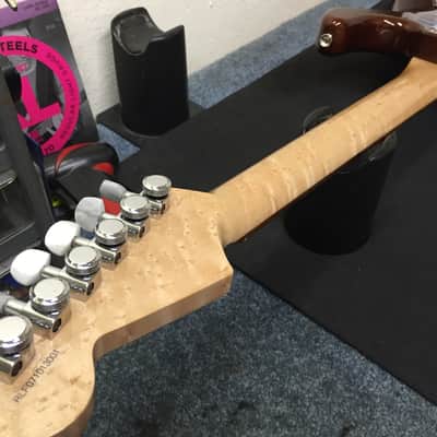 Warmoth Custom Strat 2013 Amber Dye Flame Maple Top Birdseye Maple Neck Seymour Duncan Pickups! image 9