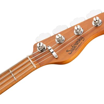 Sadowsky MetroExpress 24-Fret Modern Bass, Roasted Maple Fingerboard, 4-String - Solid Black High Polish image 7