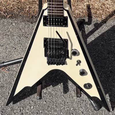 2007 Dean Dimebag Darrell Signature Razorback V White/Black Flying Dime Pantera image 1