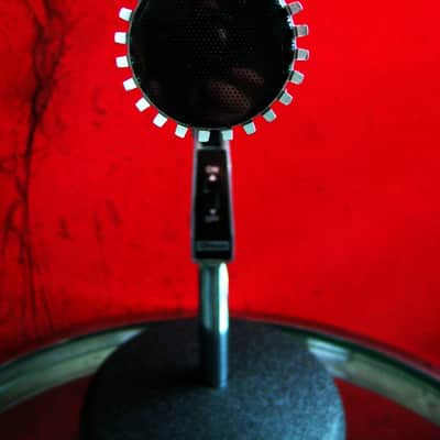 Vintage 1960's Olson M-219 dynamic cardioid microphone Dual Z w stand prop repair Calrad Shield Lafayette image 3