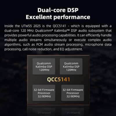 FiiO UTWS5 2025 True Wireless Bluetooth Earbuds Hook & Headphone Amp for IEMs, AK4332 DAC, Hi-Res 96kHz/24bit LDAC -MMCX/0.78 2pins Connector, 10-Band PEQ, 20H Battery Life (MMCX) image 7