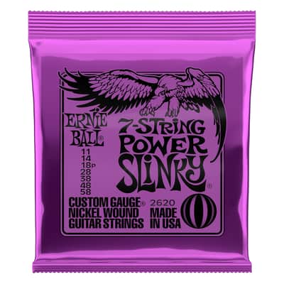 Ernie Ball 2620 7-String Nickel Power Slinky Guitar Strings (11-58) image 1