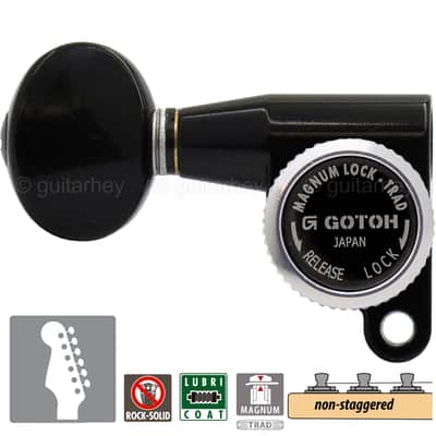 NEW Gotoh SG360-05 MGT 6 In-Line Non-Staggered Locking Mini LEFT-HANDED - BLACK image 1