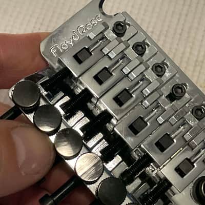 2000's Schaller Made in Germany Chrome Original Floyd Rose Tremolo Bridge & Arm Set, Brass Block image 18