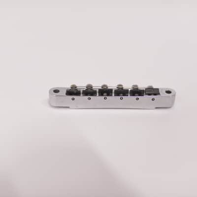 Gibson ABR-1 Tune-O-Matic Bridge with Graph Tech String Saver Saddles Chrome image 5