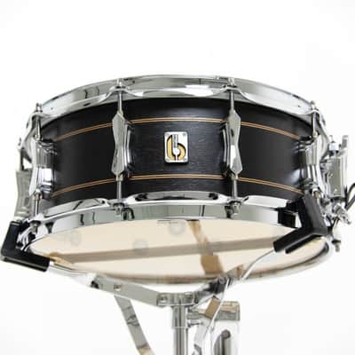 British Drum Company Merlin | 14x5.5" 10-Lug Maple / Birch Snare Drum Black Tulip Veneer. New with Full Warranty! image 7