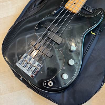 1978 Black Fender Precision Bass with Maple Fretboard image 7