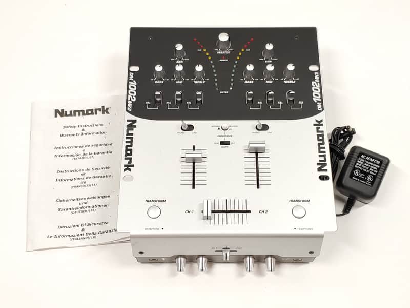 Numark DM1002MKII black/silver stereo 2 channel DJ mixer incl Power Supply image 1