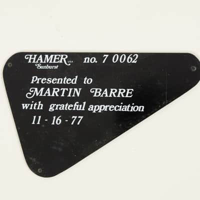 1977 Hamer DC Sunburst - ex Martin Barre / Jethro Tull image 23