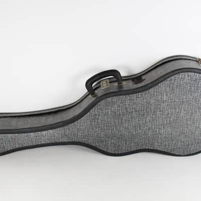 Vintage 1960s Parlor Guitar Case Silver and Black for Gibson LG/B-25 Martin 00-18 image 2