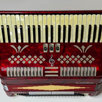 Pearl Red La Melodiosa Pezzolo 25 Piano Accordion  LM (41 Key/120 Bass) Italy image 3