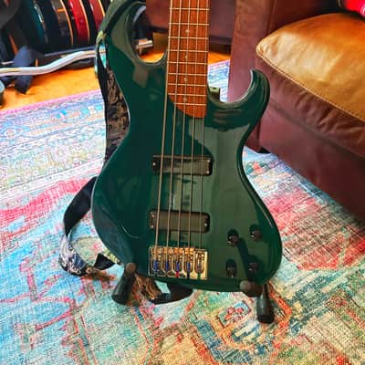 Rick Turner Electroline 5 String Bass 2000 - Dark Green image 3