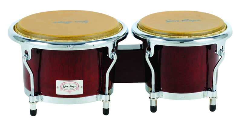 Gon Bops  Tumbao Pro Series Walnut Stain Parawood Bongo Set 7"/8.5" Rawhide Heads Authorized Dealer image 1