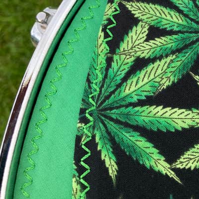 14" reversible Drum Bunny cotton drum cover - partial mute - dampener - compare to Big Fat Snare Drum Quesadilla, Drum Tortilla image 2