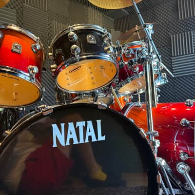 NATAL LARGE DRUM KIT. 12 DRUMS IN ALL. 7 CYMBALS image 5