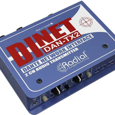 Radial DiNET DAN-TX2 2-Channel Dante Network Transmitter image 1