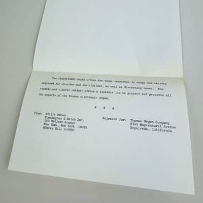 Vox / Thomas Organ 12-Piece Dealer Press Kit 1966 image 15