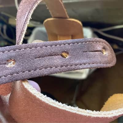 Unbranded (levys?) acoustic or electric guitar strap 2 tone soft 57x2.5 image 5