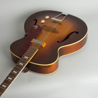 Epiphone  Zephyr Arch Top Hollow Body Electric Guitar (1949), ser. #25768, black tolex hard shell case. image 7