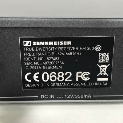 Sennheiser EM 300 True Diversity Receiver w/ SK 300 Bodypack Transmitter and Microphone 626-668MHz image 6