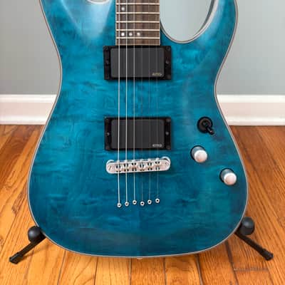 Schecter C-1 Platinum w/ Rosewood Fretboard - See-Thru Midnight Blue image 1