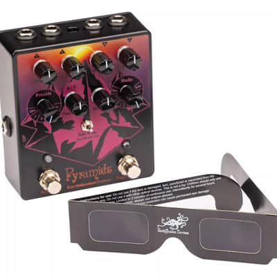 EarthQuaker Devices Pyramids Stereo Flanger Limited Edition Solar Eclipse - Black / Pink image 4