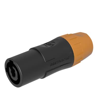 Seetronic SAC3FCB-N-W + SAC3MCB-N-W Power Pro Twist Cable Connector - black, black/orange image 1