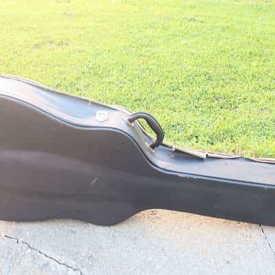 Yamaha 1980s 1990s Vintage Japanese Hardshell Hard-shell Hard Case Acoustic Dreadnaught Guitar Case Green Lining D18 D 28 MIJ Clones Classical Red Label FG Parlor Nippon Gakki FIts 44 1/2 x 16 1/2 x 4 to 5 image 5