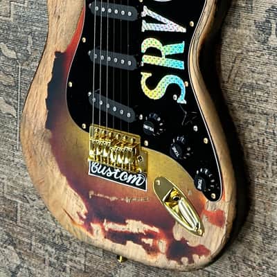 Distressed SRV tribute Strat style image 6