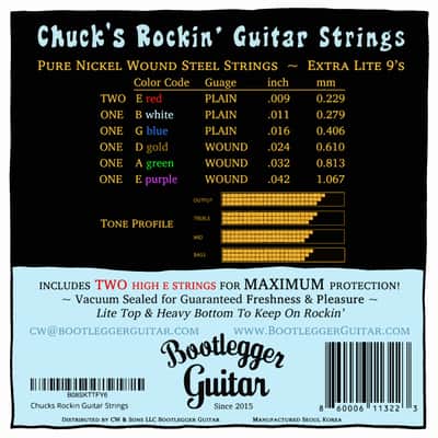 2 Bootlegger Guitar Roger Kohrs Thundering   Wires Bass Strings 5 String Set Medium Light Long Scale image 2