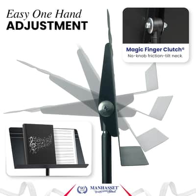 Music Stand For Sheet Music - Bulk Pack Of 6 Stands - 48 Symphony Model - Long Lasting, Durable Stand - Adjustable Height - 20" By 12" - Made In The Usa image 3