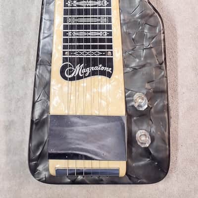Magnatone Lap steel Early 50s - Gray/yellow pearloid image 1