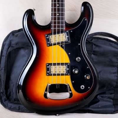 Univox Hi-Flier Phase 4 Bass MIJ 1970s Sunburst Vintage Japan w/ Bag image 1