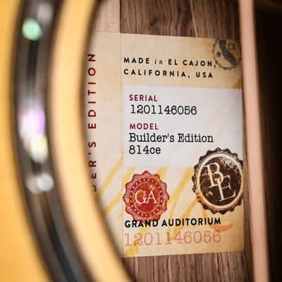 Taylor Next Generation Builder's Edition 814ce w/ Adirondack Spruce Top & Honduran Rosewood Back and Sides- Kona Edgeburst Back/Sides, Shaded Edge Burst Top 2026 (121146056) image 13