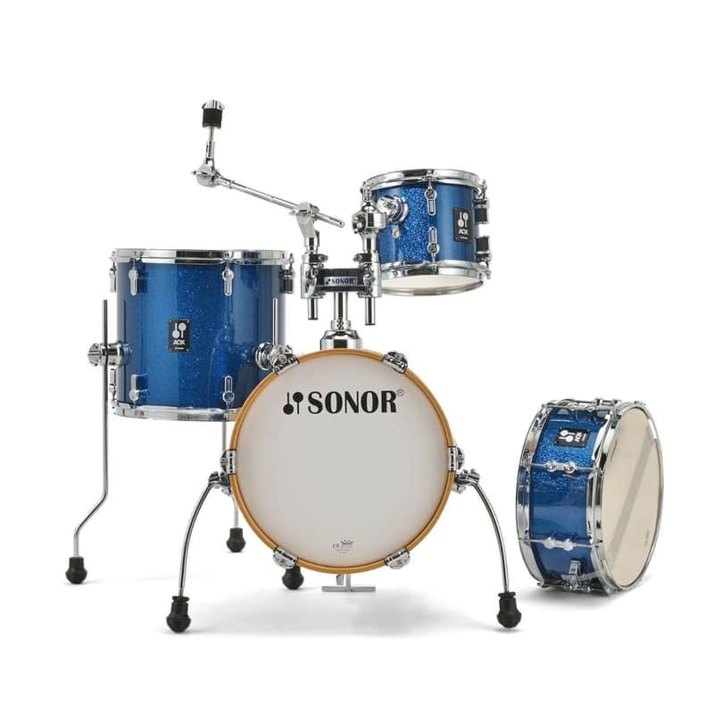 Sonor AQX Micro 4-Piece Drum Shell Pack(Blue Ocean Sparkle) image 1