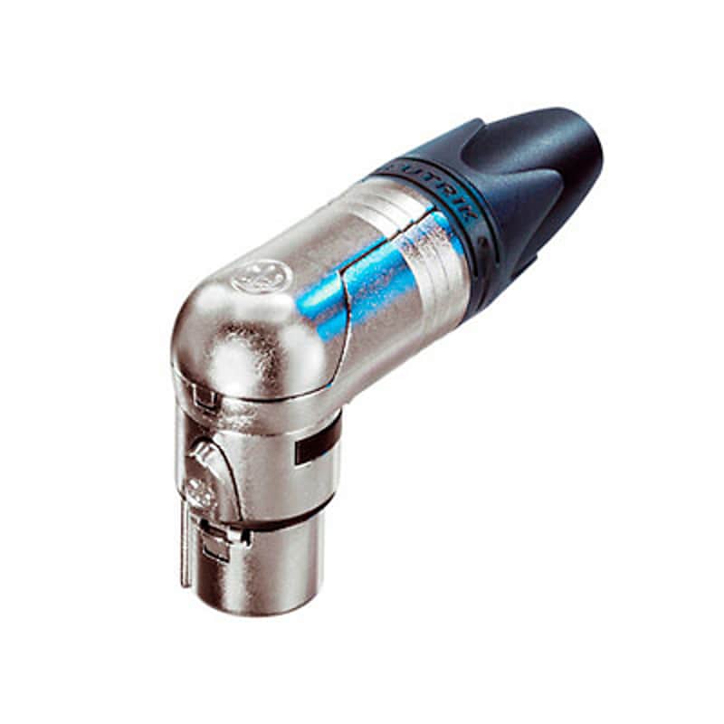 Neutrik NC3FRX XX Series 3-Pin XLR Right Angle Female Cable Connector - Nickel image 1