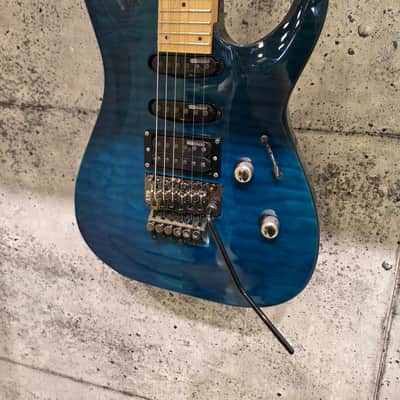 ESP LTD MH-103 QM 2008 - 2018 - See Thru Blue image 2