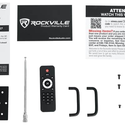 (6) Rockville WET ARRAY 100 BLACK Wall Mount Array 70V Commercial Speakers+Amp image 12