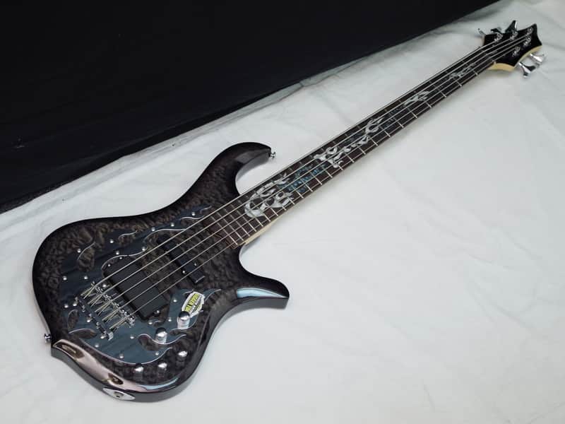 Traben Phoenix 5-string Bass guitar NEW Black Shadow - Quilt | Reverb